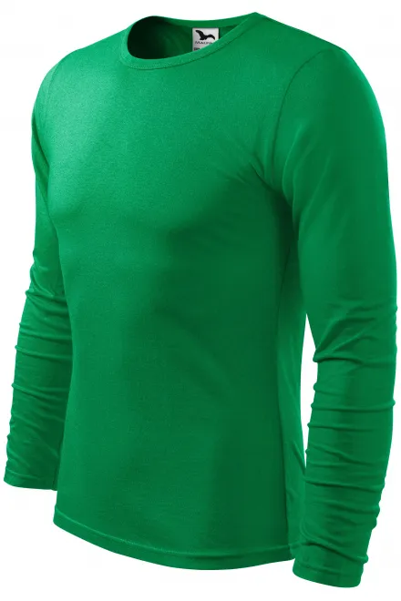 Męska koszulka z długim rękawem, zielona trawa