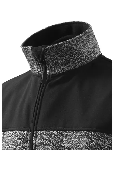 Męska kurtka na czas wolny - knit gray, S