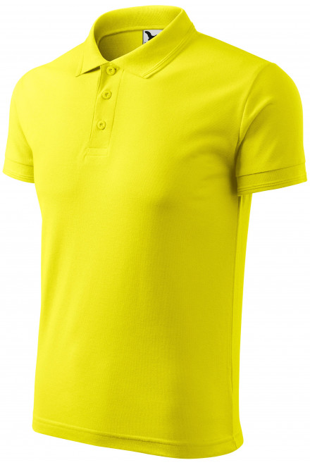 Męska luźna koszulka polo, cytrynowo żółty