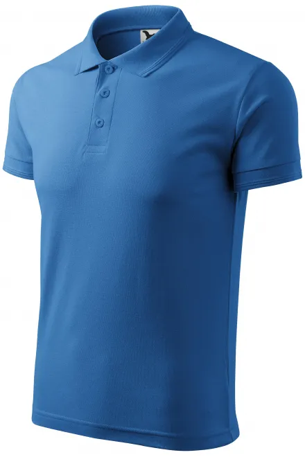 Męska luźna koszulka polo, jasny niebieski