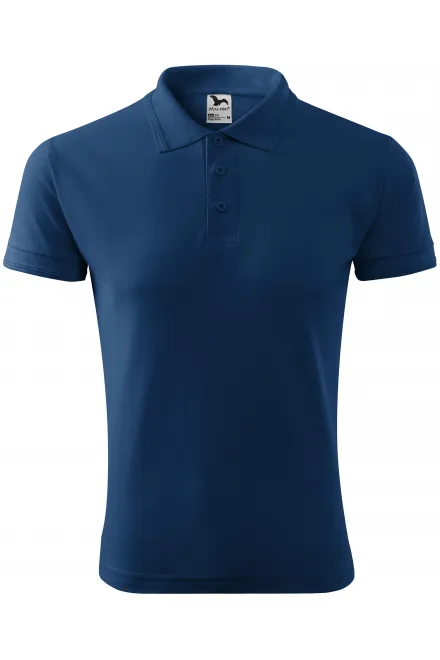 Męska luźna koszulka polo - midnight blue, S