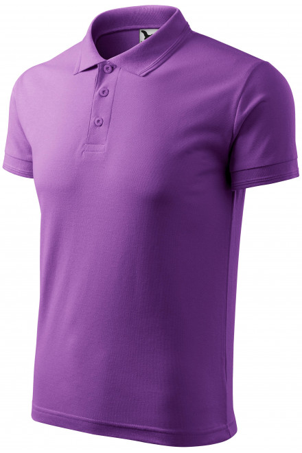 Męska luźna koszulka polo, purpurowy, męskie koszulki
