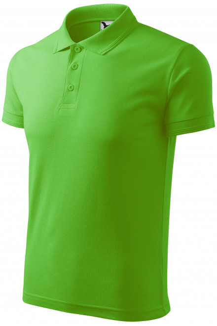 Męska luźna koszulka polo, zielone jabłko, męskie koszulki polo