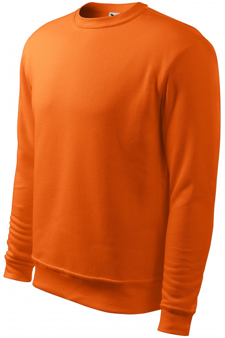 Męska/dziecięca bluza zakładana na głowę, bez kaptura, pomarańczowy, bluzy męskie