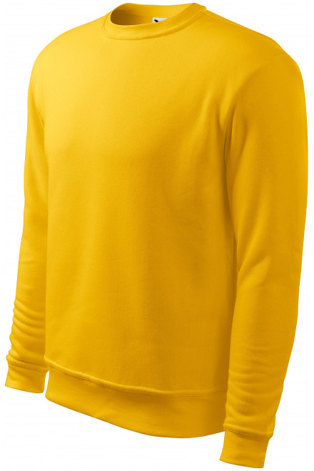 Męska/dziecięca bluza zakładana na głowę, bez kaptura, żółty, bluzy męskie
