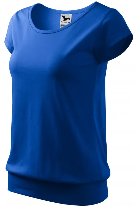 Modna koszulka damska, królewski niebieski