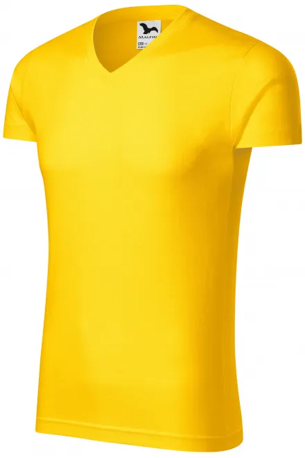 Obcisła koszulka męska, żółty