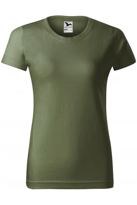 Prosta koszulka damska - khaki, XS