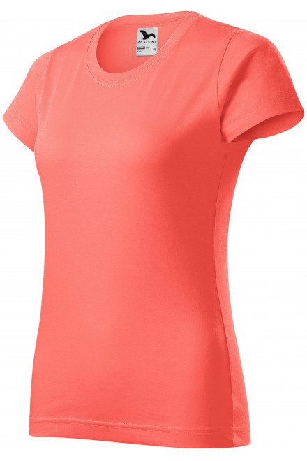 Prosta koszulka damska, koral, pomarańczowe koszulki