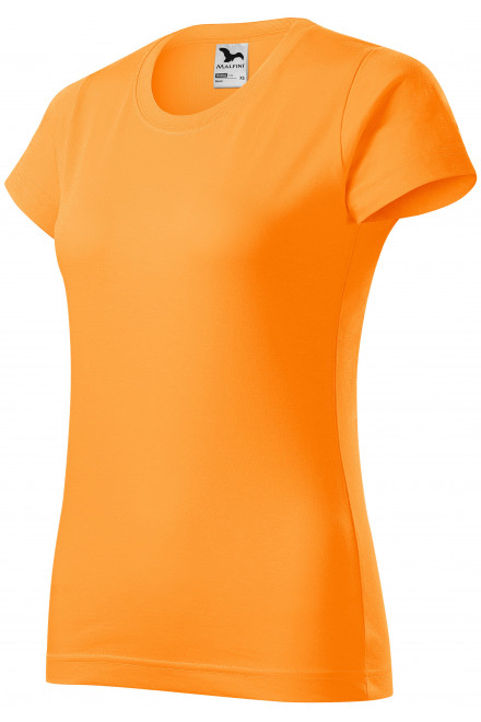 Prosta koszulka damska, mandarynka, pomarańczowe koszulki