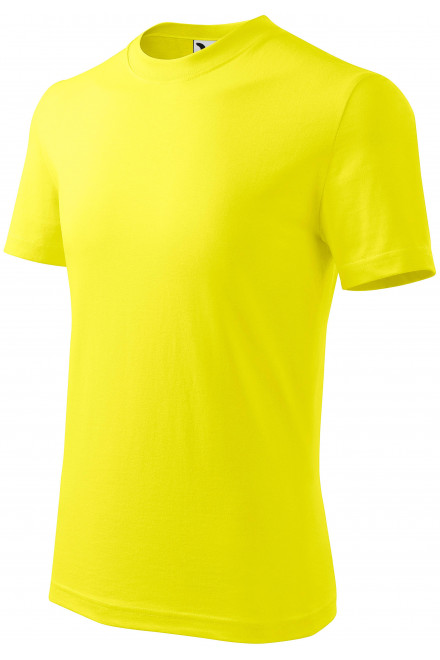 Prosta koszulka dziecięca, cytrynowo żółty, koszulki dziecięce