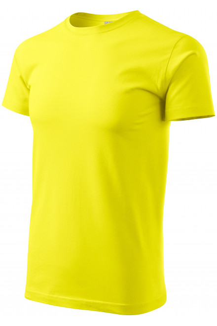 Prosta koszulka męska, cytrynowo żółty, krótkie koszulki