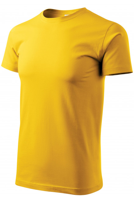 Prosta koszulka męska, żółty, koszulki do nadruku
