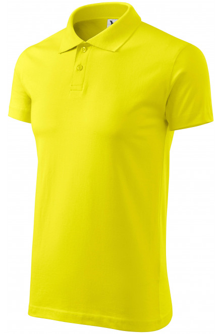 Prosta koszulka polo męska, cytrynowo żółty, męskie koszulki polo