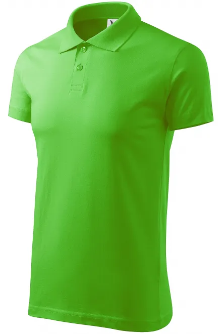 Prosta koszulka polo męska, zielone jabłko
