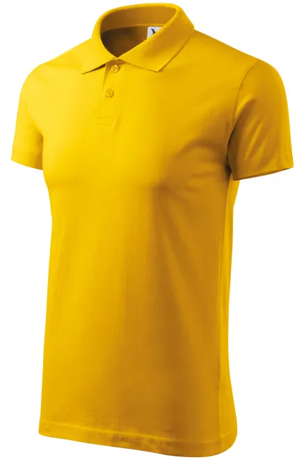 Prosta koszulka polo męska, żółty