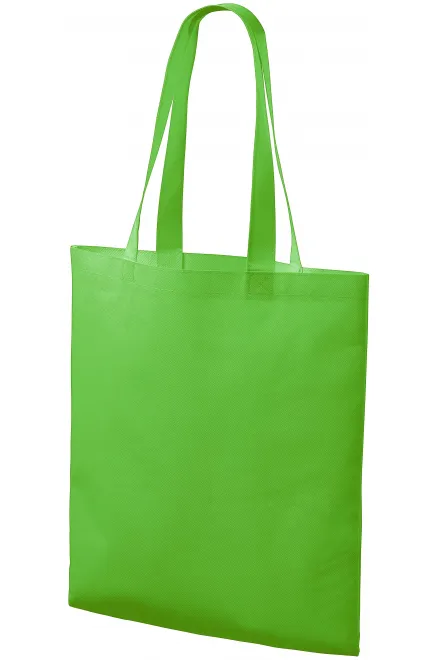 średniej wielkości torba na zakupy shopping, zielone jabłko