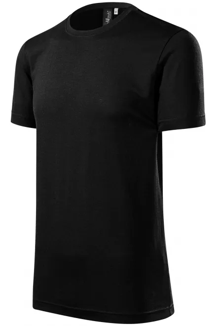 T-shirt męski wykonany z wełny Merino, czarny