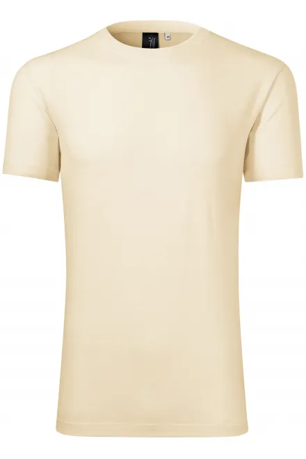 T-shirt męski wykonany z wełny Merino - migdałowy, 3XL