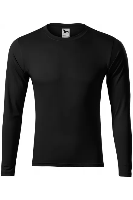 T-shirt sportowy z długim rękawem - czarny, L