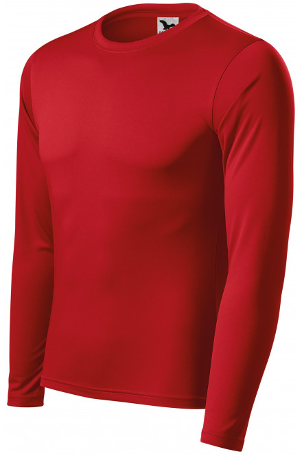 T-shirt sportowy z długim rękawem, czerwony, długie koszulki