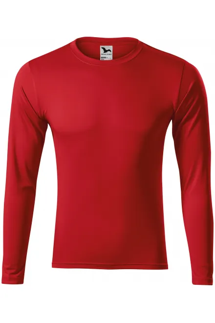 T-shirt sportowy z długim rękawem - czerwony, L