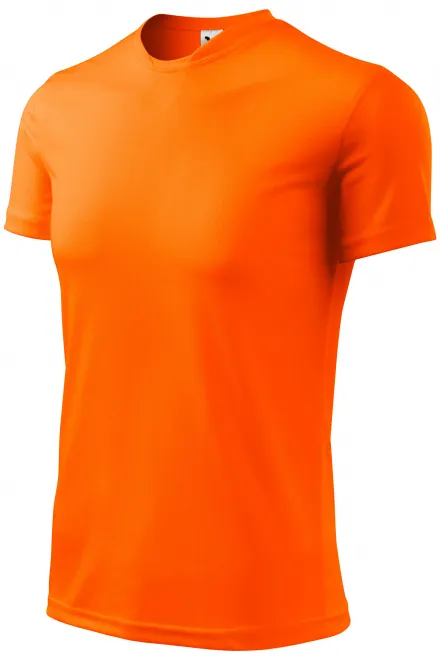 T-shirt z asymetrycznym dekoltem, neonowy pomarańczowy