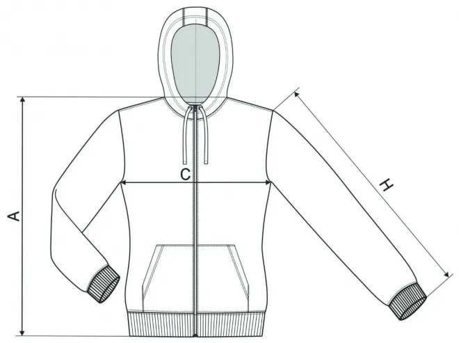 Damska bluza moro - tabela wymiarów