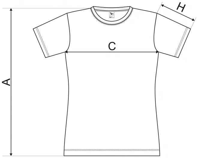 Damska koszulka sportowa - tabela wymiarów