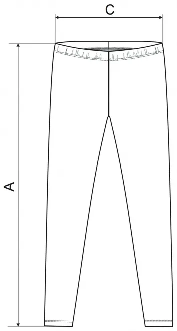 Legginsy damskie - tabela wymiarów