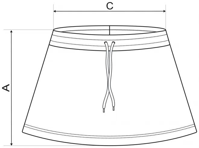 Spódnica damska - tabela wymiarów