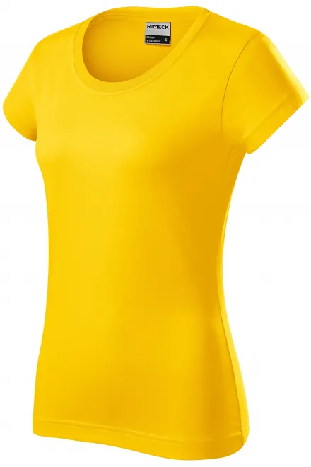 Trwała koszulka damska o dużej gramaturze, żółty
