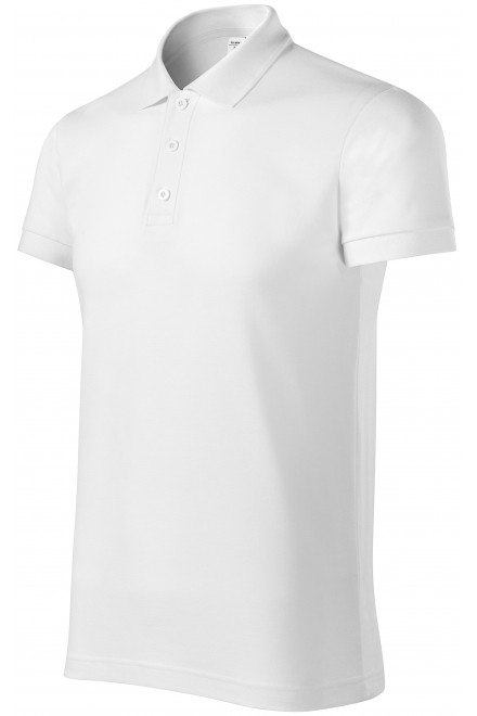 Wygodna męska koszulka polo, biały, męskie koszulki