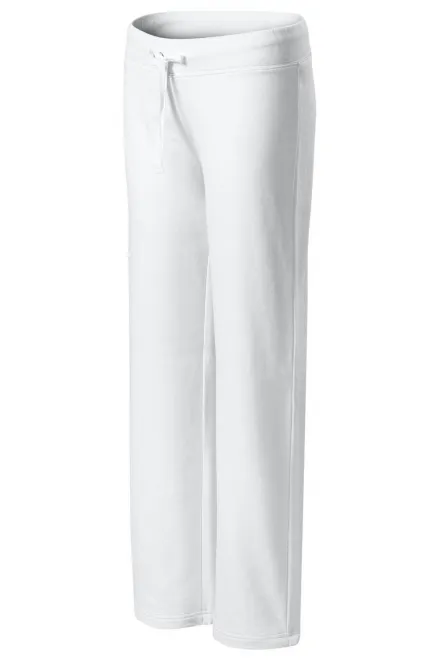 Wygodne damskie spodnie dresowe, biały